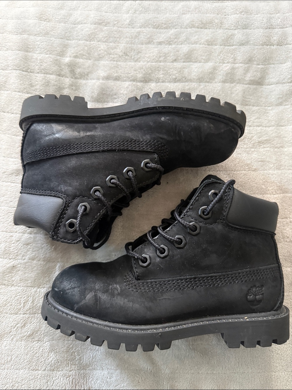Timberland Kids Black Lace-Up Rugged Boot